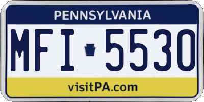 PA license plate MFI5530
