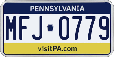 PA license plate MFJ0779