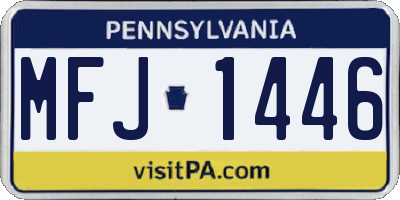 PA license plate MFJ1446