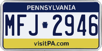 PA license plate MFJ2946