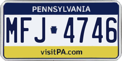 PA license plate MFJ4746
