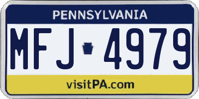 PA license plate MFJ4979