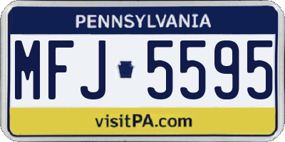 PA license plate MFJ5595