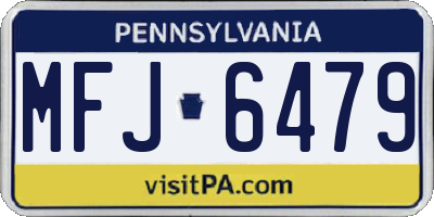 PA license plate MFJ6479