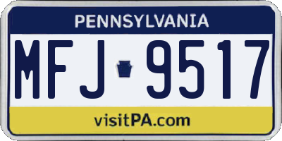 PA license plate MFJ9517