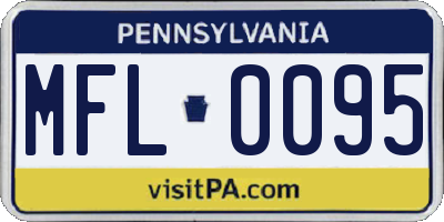 PA license plate MFL0095
