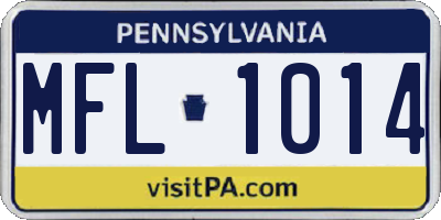 PA license plate MFL1014