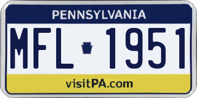 PA license plate MFL1951