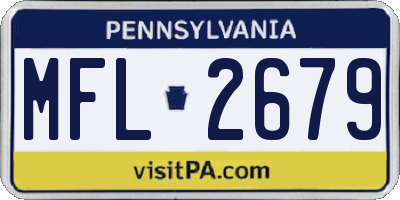 PA license plate MFL2679