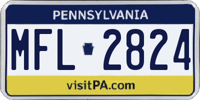 PA license plate MFL2824