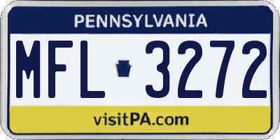 PA license plate MFL3272