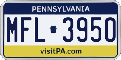 PA license plate MFL3950