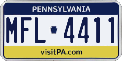 PA license plate MFL4411