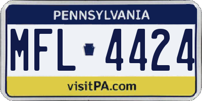 PA license plate MFL4424