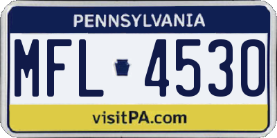 PA license plate MFL4530