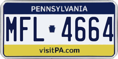 PA license plate MFL4664