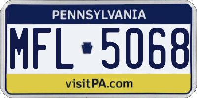 PA license plate MFL5068
