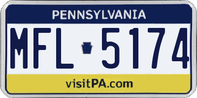 PA license plate MFL5174