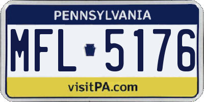 PA license plate MFL5176