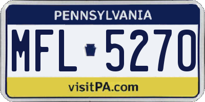 PA license plate MFL5270