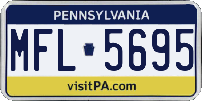 PA license plate MFL5695