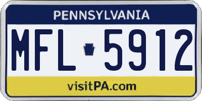 PA license plate MFL5912