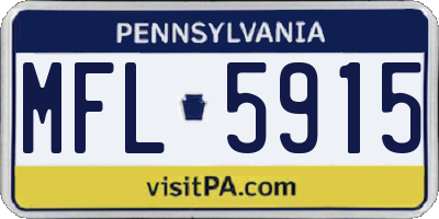 PA license plate MFL5915