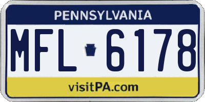 PA license plate MFL6178