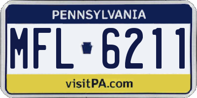 PA license plate MFL6211
