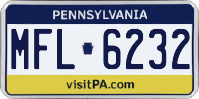 PA license plate MFL6232