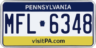 PA license plate MFL6348