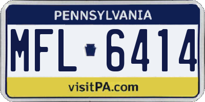 PA license plate MFL6414