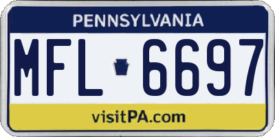 PA license plate MFL6697