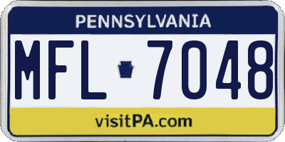PA license plate MFL7048