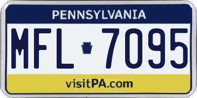 PA license plate MFL7095