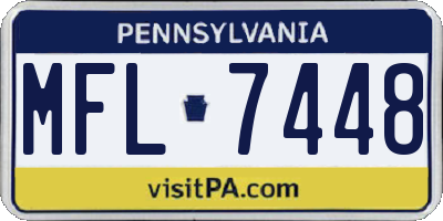 PA license plate MFL7448