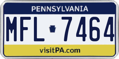 PA license plate MFL7464