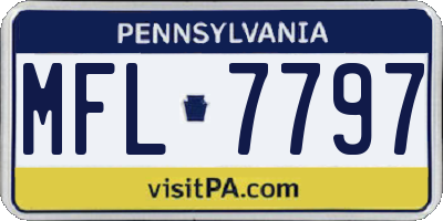 PA license plate MFL7797