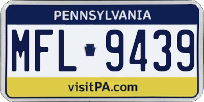 PA license plate MFL9439