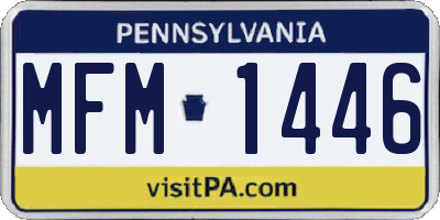 PA license plate MFM1446