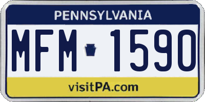 PA license plate MFM1590