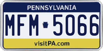 PA license plate MFM5066