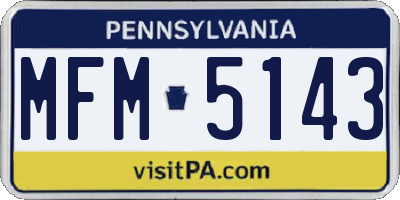 PA license plate MFM5143