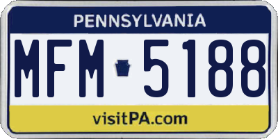 PA license plate MFM5188