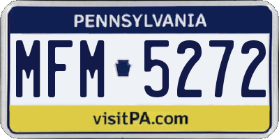 PA license plate MFM5272