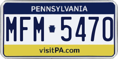 PA license plate MFM5470