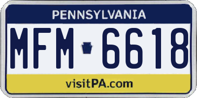PA license plate MFM6618