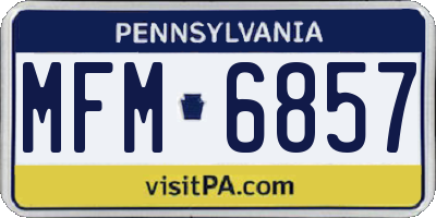 PA license plate MFM6857