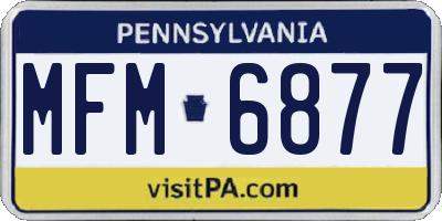 PA license plate MFM6877