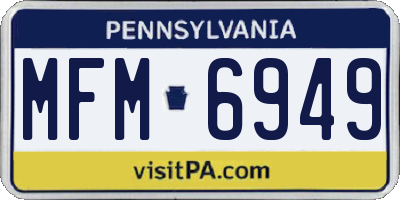 PA license plate MFM6949